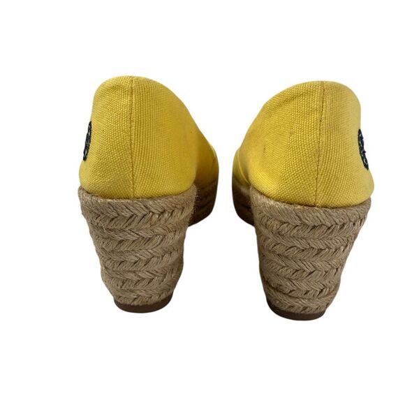Tory Burch Yellow Espadrille Shoes with Crossover Straps - Picture 4 of 11